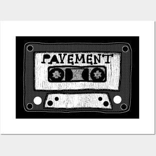 pavement cassette black and white Posters and Art